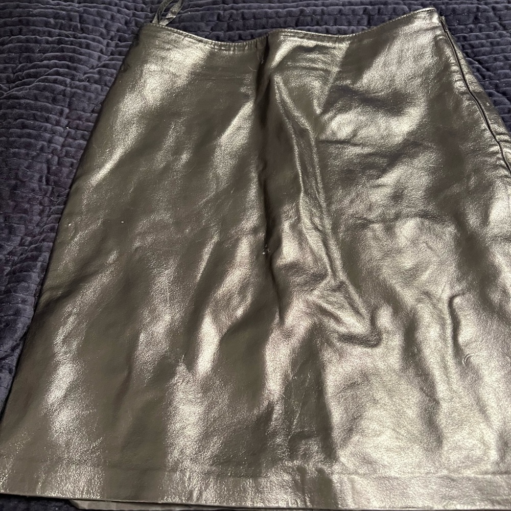 Like New Black Leather Skirt by Infinity size 8